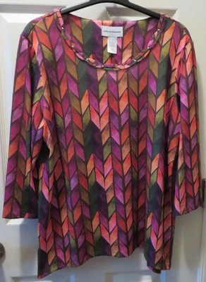 Blusa Top Estampado Pullover Colores OTOÑO Alfred Dunner Mujer Talla L *COMO NUEVA* Foto 1 de 3