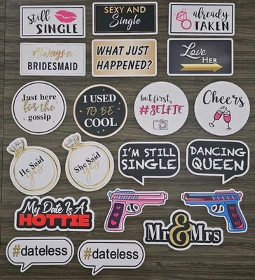 20 Designs  PVC Photo Booth Wedding Props   - Image 1 of 4