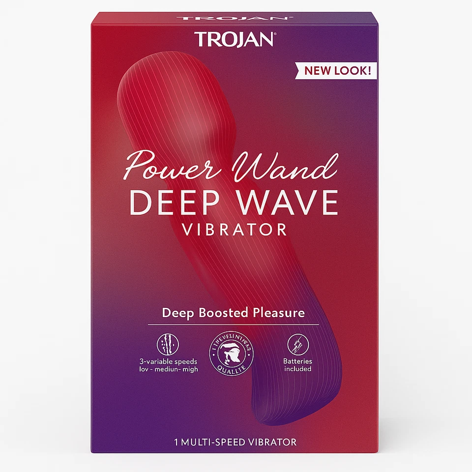 Trojan Deep Vibrations Stimulation Power Wand 3speed Massager