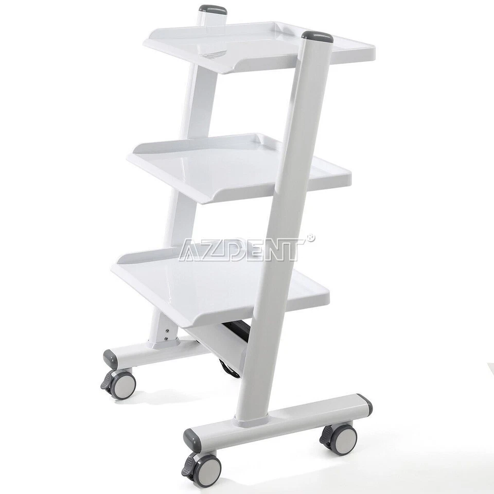 AZDENT 3-Layer Dental Trolley Medical Utility Cart