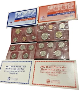 2002 Uncirculated Philadelphia & Denver US Mint Set In OGP With COA - Picture 1 of 6
