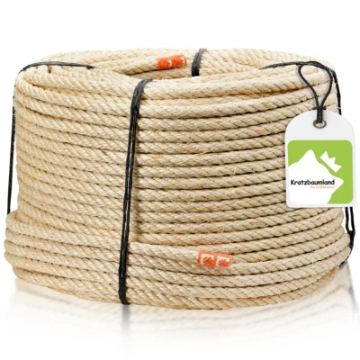 6-12 mm Sisalseil für Kratzbäume, Kratzbaumseil, natürlich (versch. Längen) - Bild 1 von 4