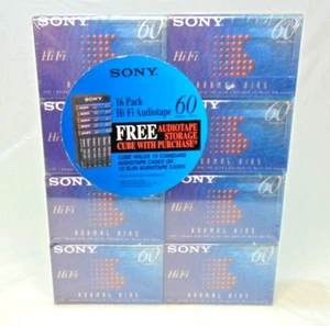NOS 16er Pack SEALED SONY 60Min HiFi Audio Kassetten Normal Bias - Bild 1 von 8