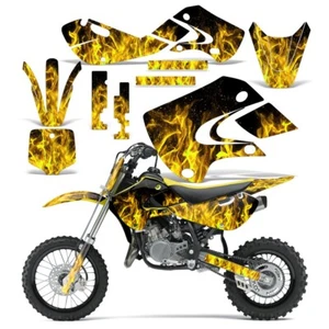 Graphic Stickers +#PLT Decals For Suzuki DRZ110 RM65 2002-2009 ICEFLAMES Y - Picture 1 of 3