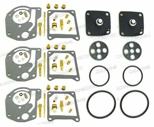 3X Carburetor carb rebuild kits 80-81 XS850 plus 2 Fuel Petcock Repair Kit - Picture 1 of 9
