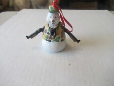 Snowman Hunter Ornament Camouflage Vintage Christmas Holiday Decor Hunting