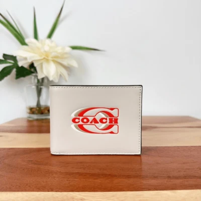 NWT Coach Slim Billfold Wallet With Coach Stamp - Image 1 of 4