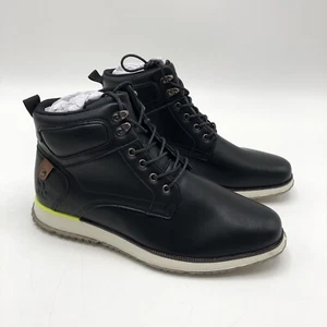 NEW YORK & CO Mens Black Comfort Gideon Almond Toe Wedge Boots Shoes 10 - Picture 1 of 11