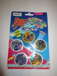 Colección Twin Seven Laser 1994 vintage 8 tapas y 1 Slammer ultra duradero nuevo NI - Imagen 1 de 2