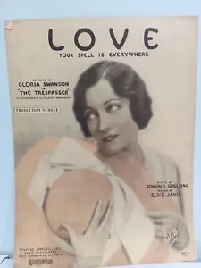 Gloria Swanson Love Your Spell is Everywhere, The Trespasser Partituras 1929 - Imagen 1 de 3