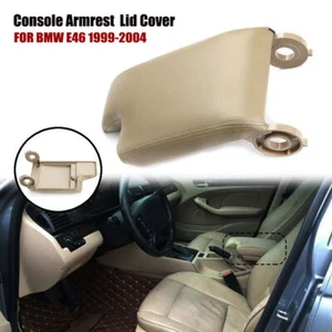 For BMW E46 3 Series 1999-2004 PU Leather Center Console Armrest Cover Lid Beige - Imagen 1 de 7
