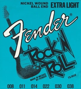 Juego de cuerdas de guitarra Fender, Rock 'n' Roll 73-3010, Nickel Wound Ball End - Imagen 1 de 3