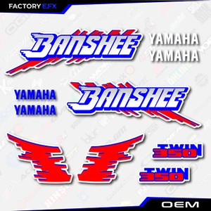 Kit de gráficos retro rojo blanco azul EE. UU. se adapta al conjunto de calcomanías Yamaha Banshee 350 1991-93 - Imagen 1 de 2