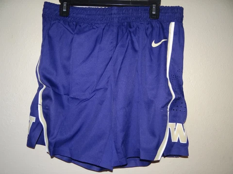Nike Team Issued sz 34 WASHINGTON WA HUSKIES shorts 2018-2019 purple sewn logo Cover