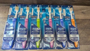 6 Pack Oral-B Pulsar Expert Clean Vibrating Toothbrush Soft Bristle Random Color - Picture 1 of 2