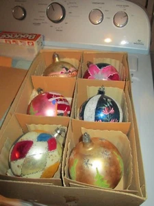  GRANDES BOLAS DE NAVIDAD DE LA CAJA DE 6 AÑOS 50 - Imagen 1 de 1