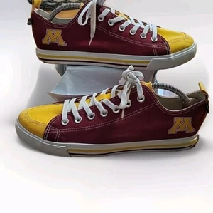 Minnesota Gophers Mens Size 12M Skicks Maroon Yellow Lace-up Chuck Style - Picture 1 of 19
