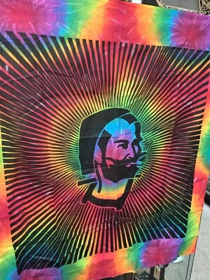 Tapiz colgante de pared de tela teñida en tinte para hombre en zigzag Foto 1 de 4