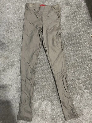 Red Saks Fifth Avenue 女式米色棕色休闲裤 S 人造丝混纺 — 第 1/4 张图片