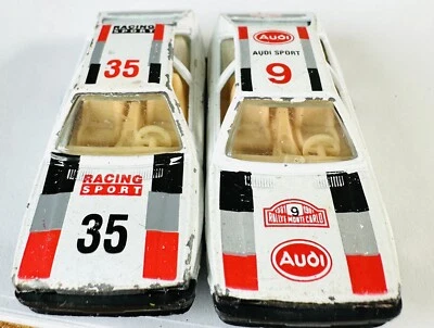 80 年代复古 Yatming 奥迪 Quattro Rally GR4 #1035 压铸汽车 1/64 - 白色 批量 — 第 1/4 张图片