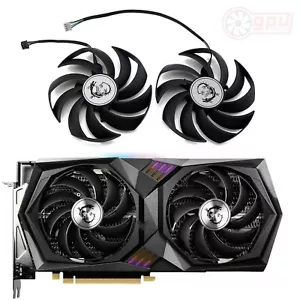 MSI RTX 3060 Ti RX 6600 6700 GAMING X Replacement Graphics Card GPU Fan Set - Picture 1 of 8