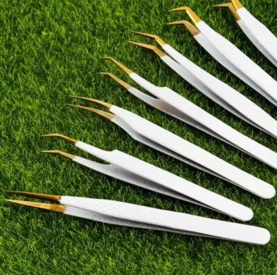 Pinzas para cejas inclinadas de acero inoxidable Ultimate Precision - Herramienta de belleza profesional Foto 1 de 4