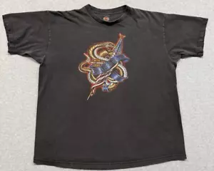 T-shirt vintage Harley-Davidson Rattlesnake Don't Tread on Me XXL Orlando - Foto 1 di 16