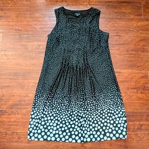 Perceptions NY Damen 14 schwarz & weiß gepunktet ärmellos Nadelstreifen Midikleid - Bild 1 von 9