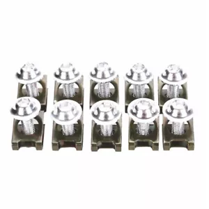 Silver 6mm Fairing Body Work Bolt Kit Screw Spire Speed Fastener Clip Nut RR CBR - Foto 1 di 5
