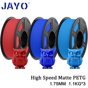 JAYO 3KG High Speed Matte PETG Red/Blue/Sky Blue 1.1KG/SET 1.75mm 3D Filament - Picture 1 of 9