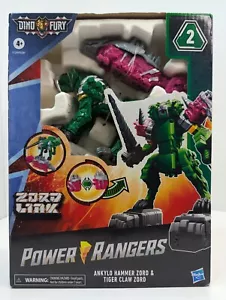 2021 Hasbro Dino Fury #2 Zord Link Power Rangers Ankylo Hammer + Dino Cl - Picture 1 of 10