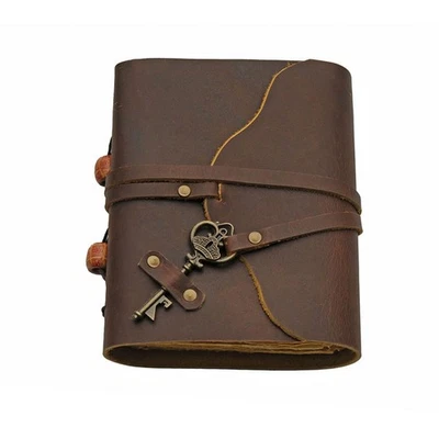 5x7 Inch Key Wrap Journal Vintage Style Notebook 200 Pages for Writing & Notes - Image 1 of 4