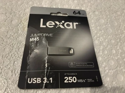 Lexar Jumpdrive M45 USB 3.1 250 MB/s  Flash Drive ,64 GB - Image 1 of 2
