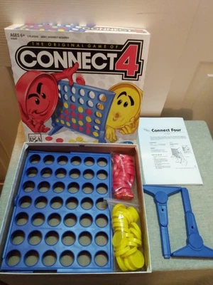 Hasbro 2013 Connect Four 4 Board Game EUC Complete 44 Checkers & Printed Rules - Image 1 of 4