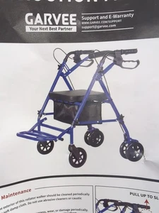 Garvee 2-in-1 Rollator Walker and Transport Chair. - Picture 1 of 1