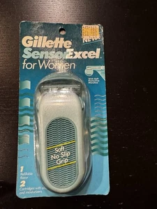 New VTG Gillette Sensor Excel For Women 1 Razor + 2 Cartridges Open Box Not Used - Picture 1 of 7