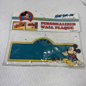 Disney Mickey Mouse Vintage Door Plaque Room Number w/Stickers 1993 NEW SEALED - Picture 1 of 8