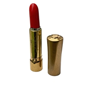 NOS 1950s-60s Bourjois Satin Finish Lipstick CLEAR RED Gold Bullet Tube Vintage - Bild 1 von 12