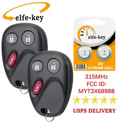 2 Keyless Entry Remote Key Fob 3B for Chevrolet Trailblazer GMC Envoy 2002-2009 - Image 1 of 4