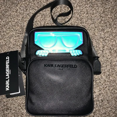 Bandolera Ko680FK5 KARL LAGERFELD PARIS NUEVA CON ETIQUETAS IRIDISCENTE Y NEGRA Foto 1 de 4