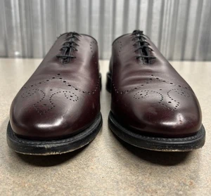 Allen Edmonds Fairfax Burgundy Leather Wholecut Wingtip Oxford Men Sz 10.5D - Picture 1 of 9