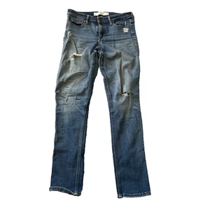 Abercrombie & Fitch Jeans Denim Blue Women's Size 6S 28 x 29 Womens Pocket Zip - Picture 1 of 8