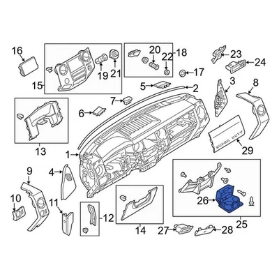 For Ford F-250 Super Duty 11-16 Ford BC3Z2513562AC Instrument Panel Cup Holder Foto 1 de 3