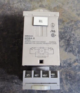 OMRON H3BA-8 TIMING RELAY WITH DAYTON SOCKET BASE 5X852F - Picture 1 of 3