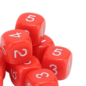 20PCS 6 Sided Number Dice Educational Learning Aid For Board Games - Picture 1 of 22