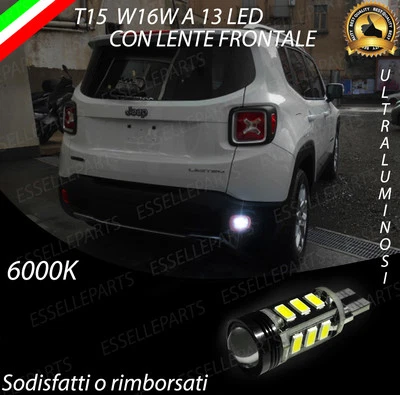 LAMPADA RETROMARCIA 13 LED T15 W16W CANBUS PER JEEP RENEGADE 6000K