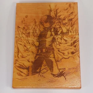 Shoto Todoroki My Hero Academia Wall Art Wooden Pyrography Plaque 8"X11" - Picture 1 of 6