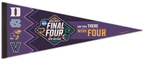 FINAL FOUR 2022 (New Orleans) NCAA Basketball Premium Felt Commemorative PENNANT Cover