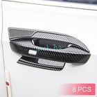 For 2022+ VW Golf MK8 Exterior Door Handle Cover Trims Accessories Carbon Fiber