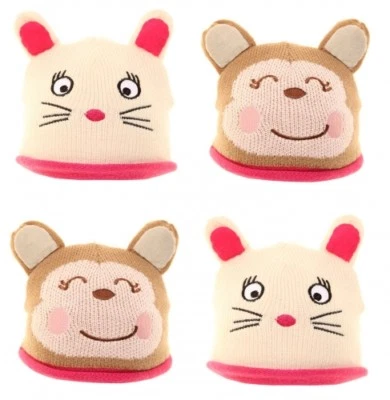 New Kids Novelty Animals Fleece Insulated Beanie Winter Warm Comfy Hats by Jiglz